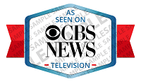 As Seen on CBS News Badge Sample